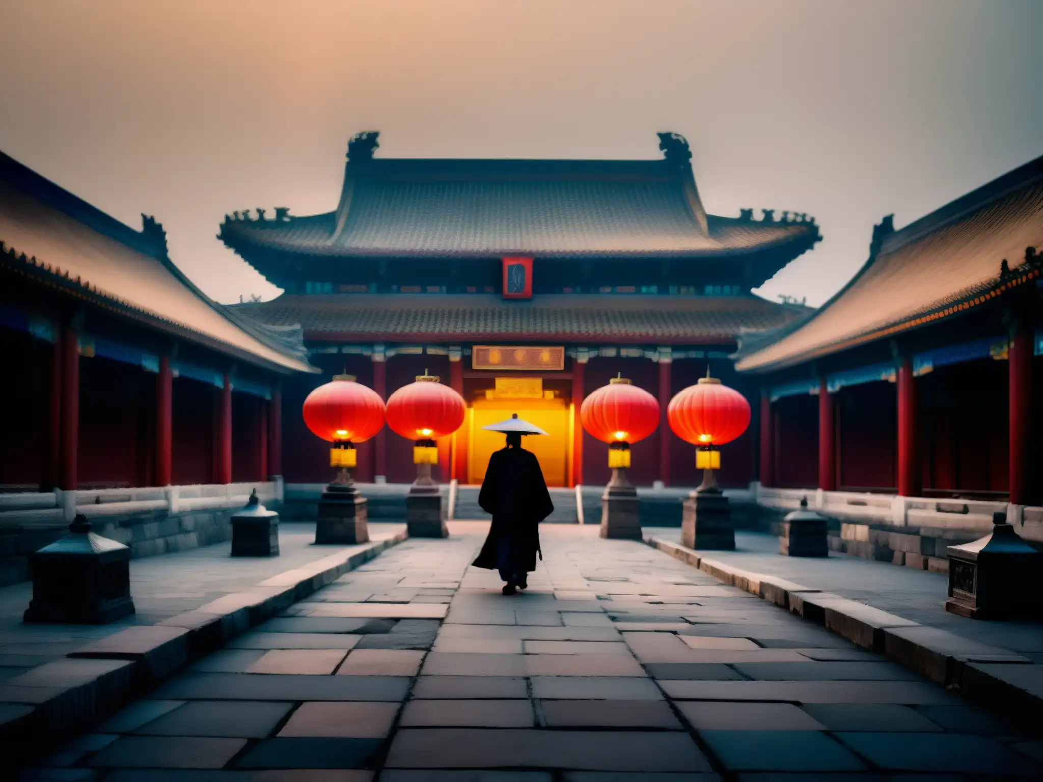 Alleyway misterioso en la Ciudad Prohibida de China, con arquitectura centenaria y leyendas urbanas