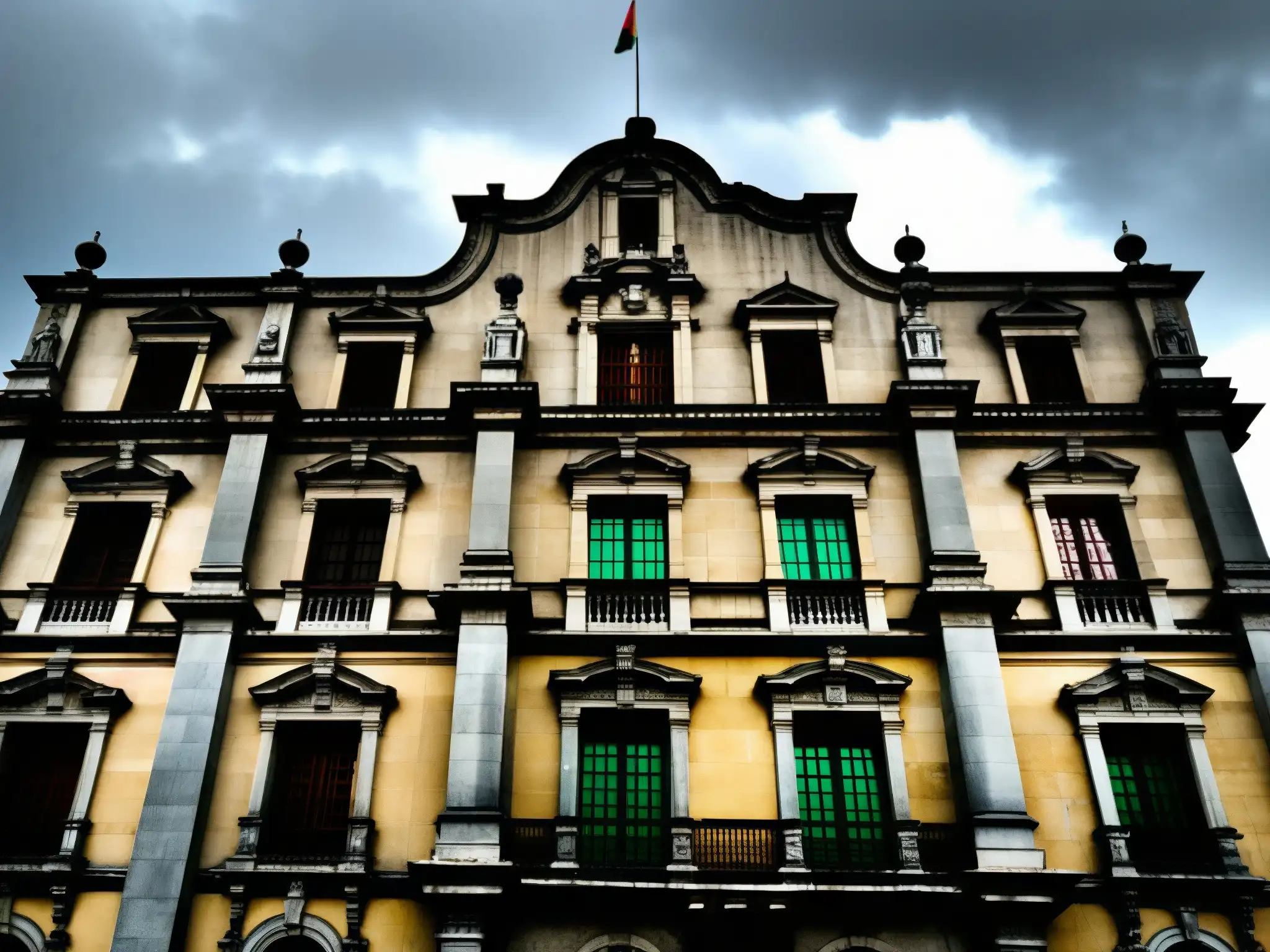 El antiguo Palacio de Lecumberri en la Ciudad de México, muestra su imponente fachada de piedra, transmitiendo misterio y grandeza