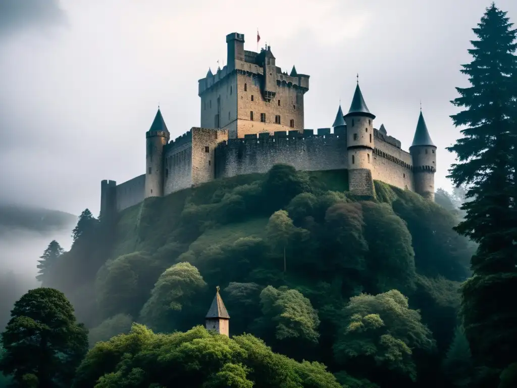 El Caballero Negro de Suecia se alza en su imponente castillo entre la niebla, envuelto en misterio y leyenda