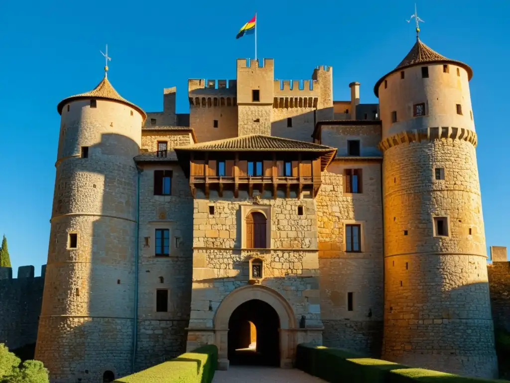 El castillo histórico de la Princesa de Eboli, con su arquitectura detallada y el encanto de la leyenda