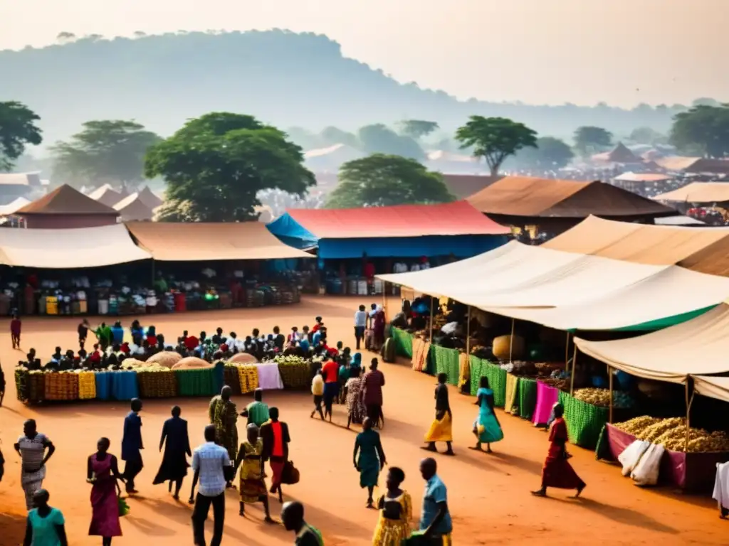 Conspiraciones y apariciones en el animado mercado de Bangui, República Centroafricana, lleno de colores y vida
