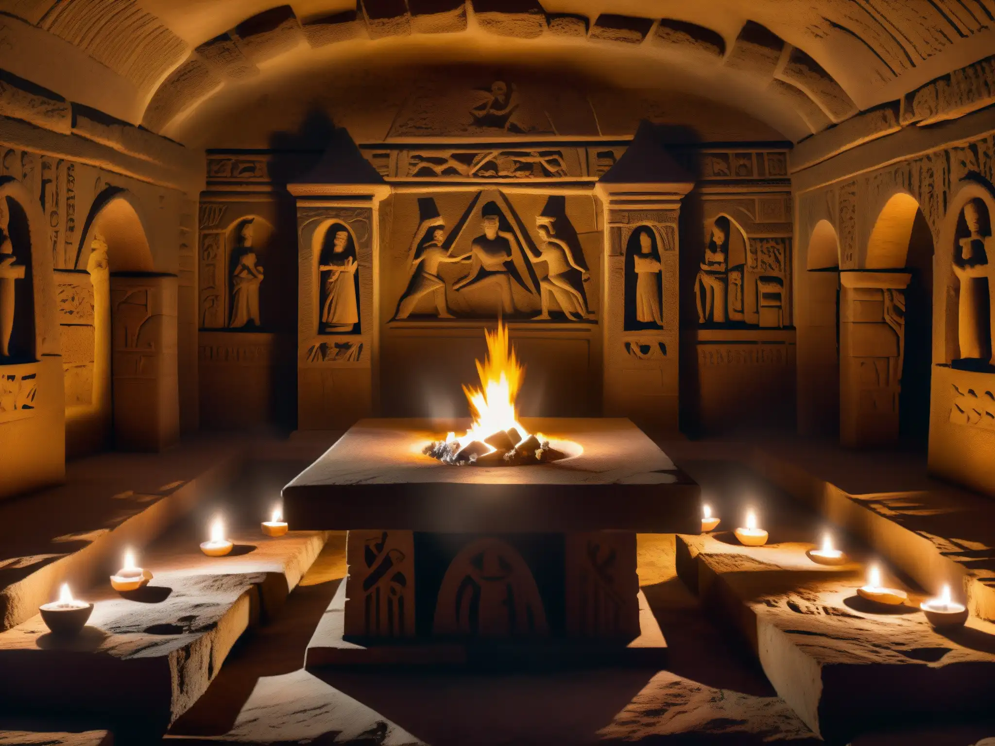 En la cripta de brujas, una atmósfera misteriosa y cautivadora llena de origen y misterio de la cripta