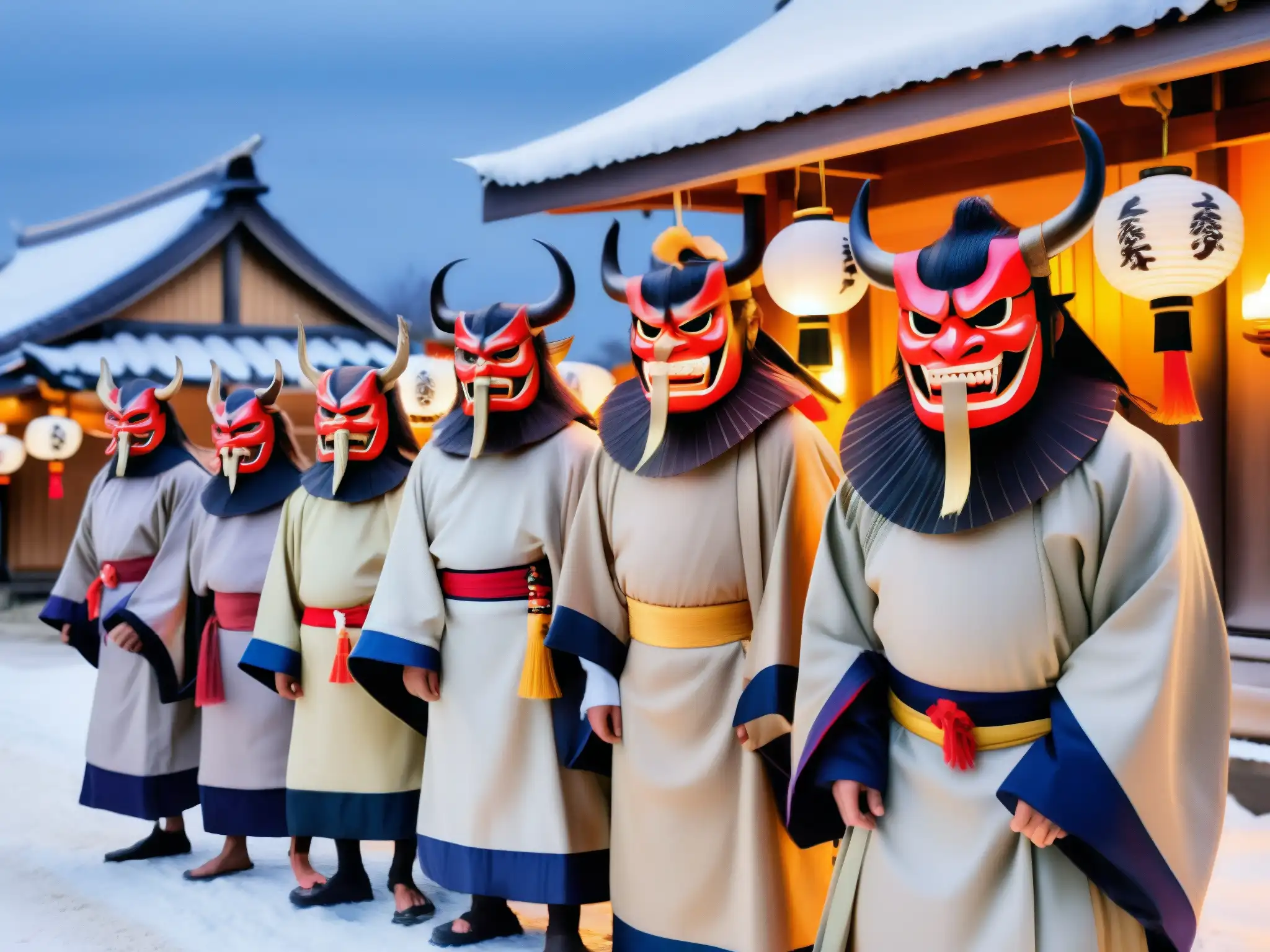 Namahage demonios aterradores en el Año Nuevo japonés