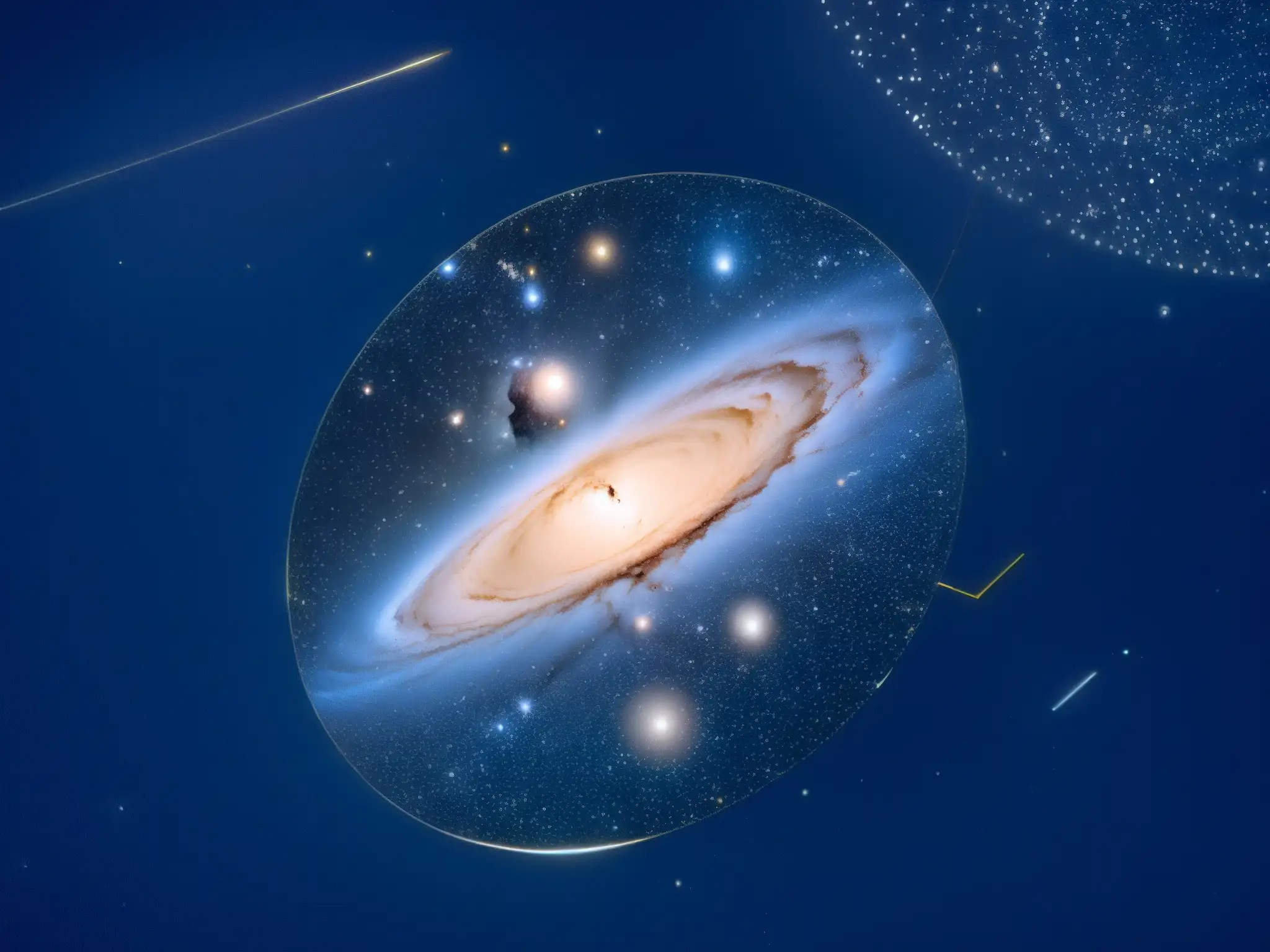 Deslumbrante constelación de Cefeo, Cassiopeia y Perseo en la noche estrellada, conectando con el mito Perseo Andromeda constelación Cefeo