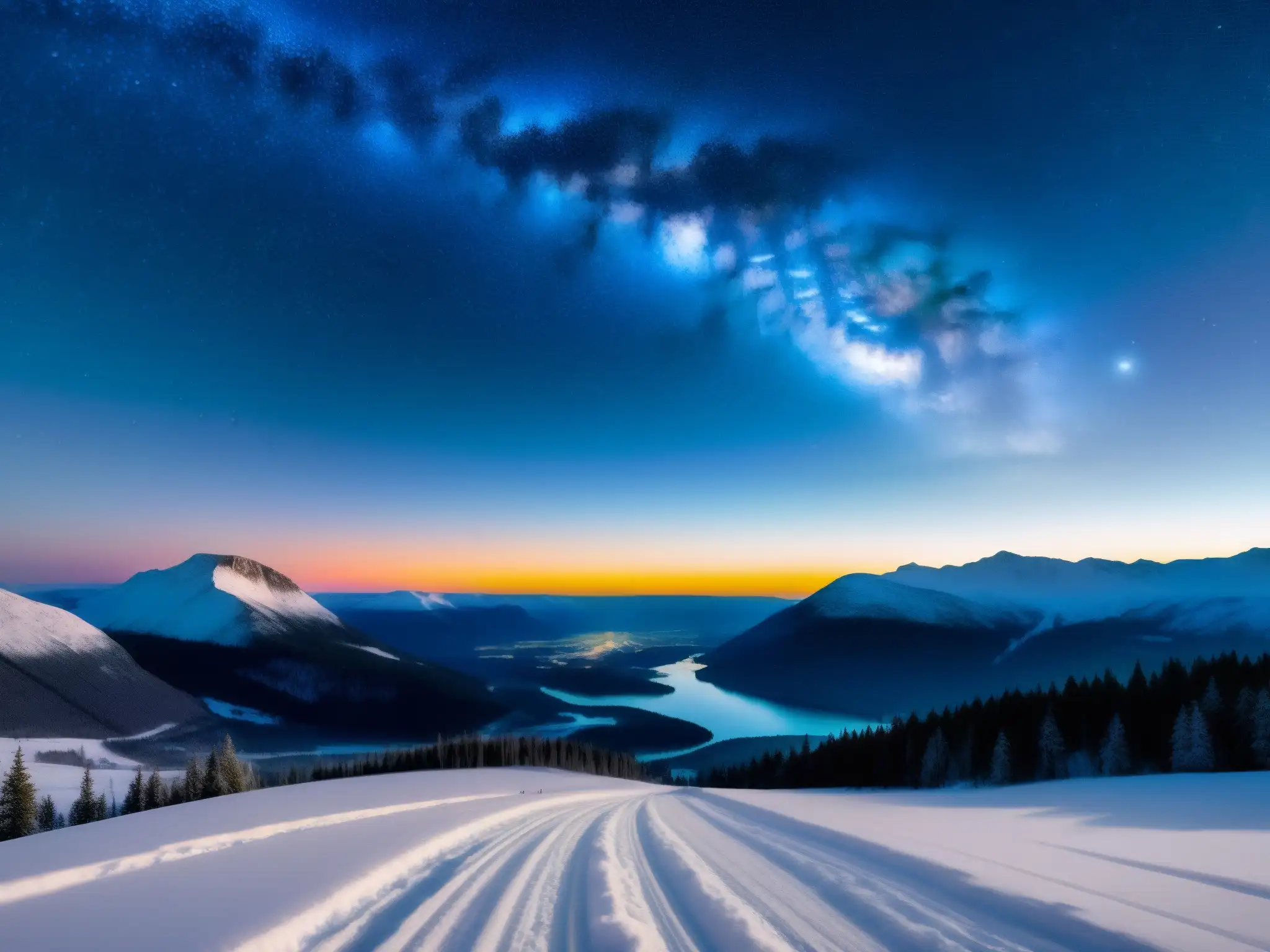 Deslumbrante foto del fenómeno luces Hessdalen Canadá, con misteriosas luces danzantes en el cielo nocturno