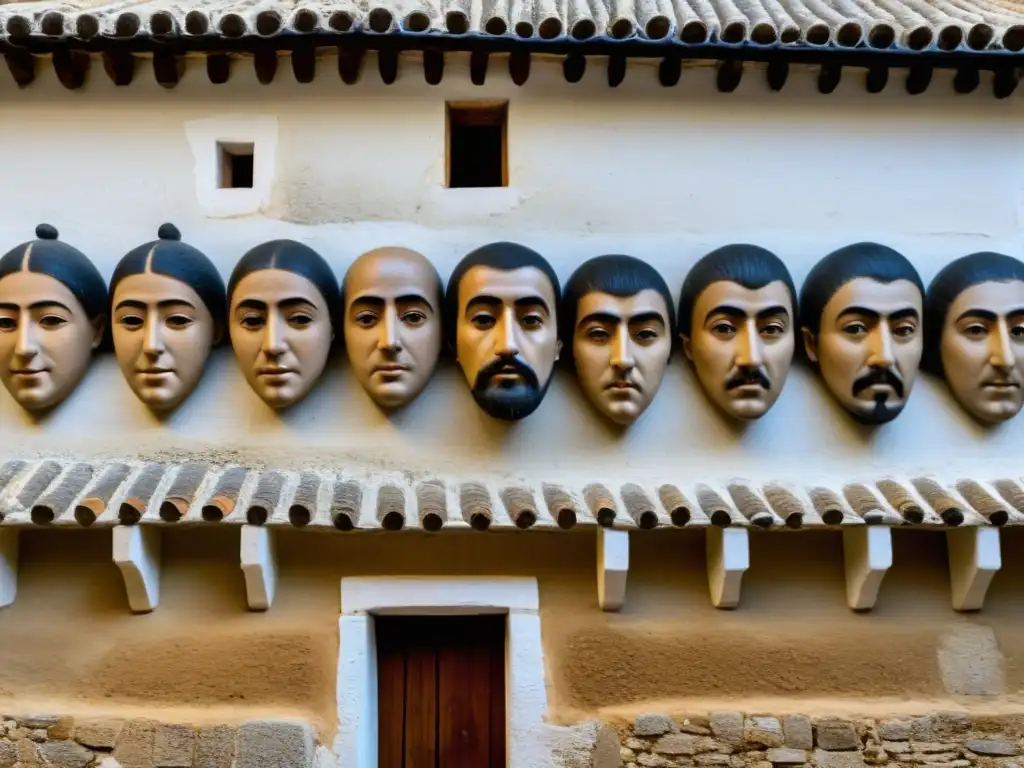Fotografía detallada del fenómeno paranormal caras Bélmez en Andalucía, mostrando los rostros fantasmales en la pared