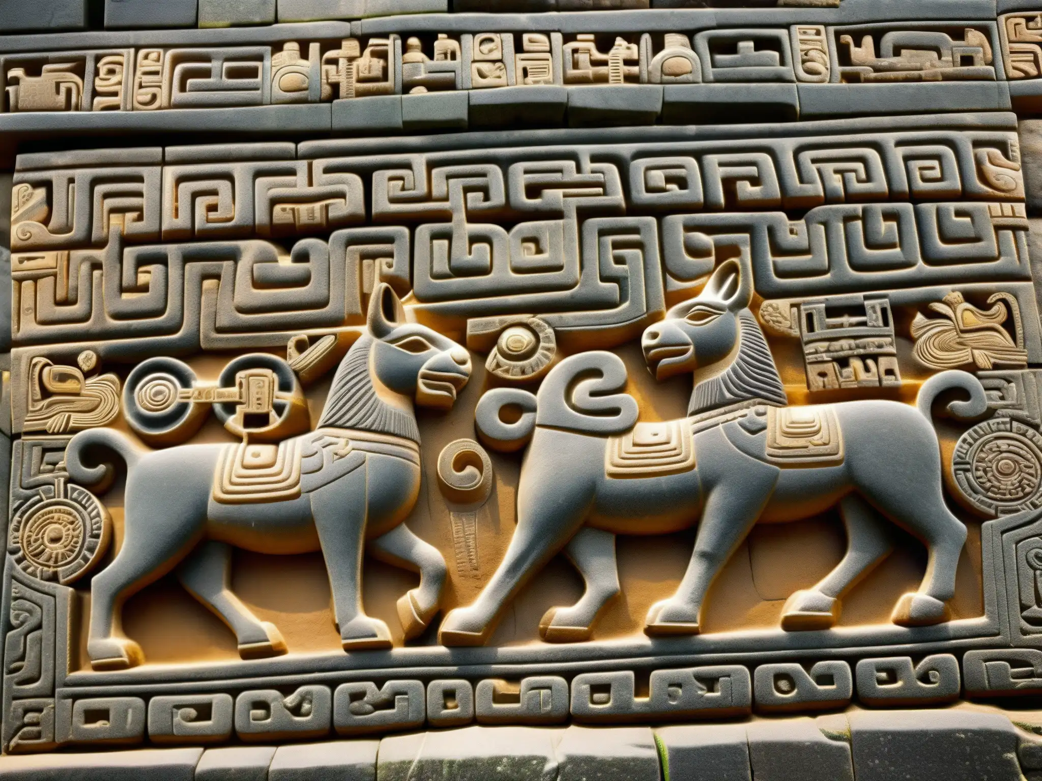 Detalle impresionante de la talla de piedra en Sacsayhuamán, revelando la artesanía incaica y su simbolismo cultural