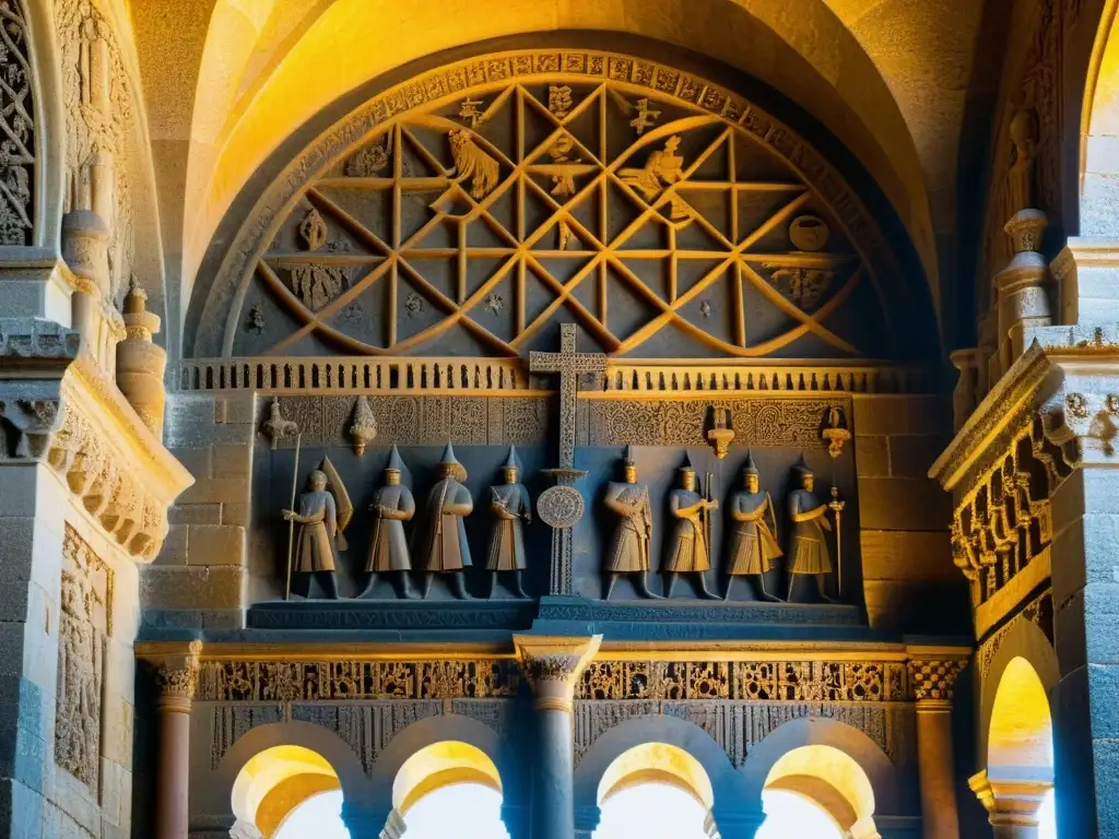 Detalles misteriosos de las esculturas en el Castillo Templario en Tomar, Portugal, evocan la leyenda y la maldición templaria