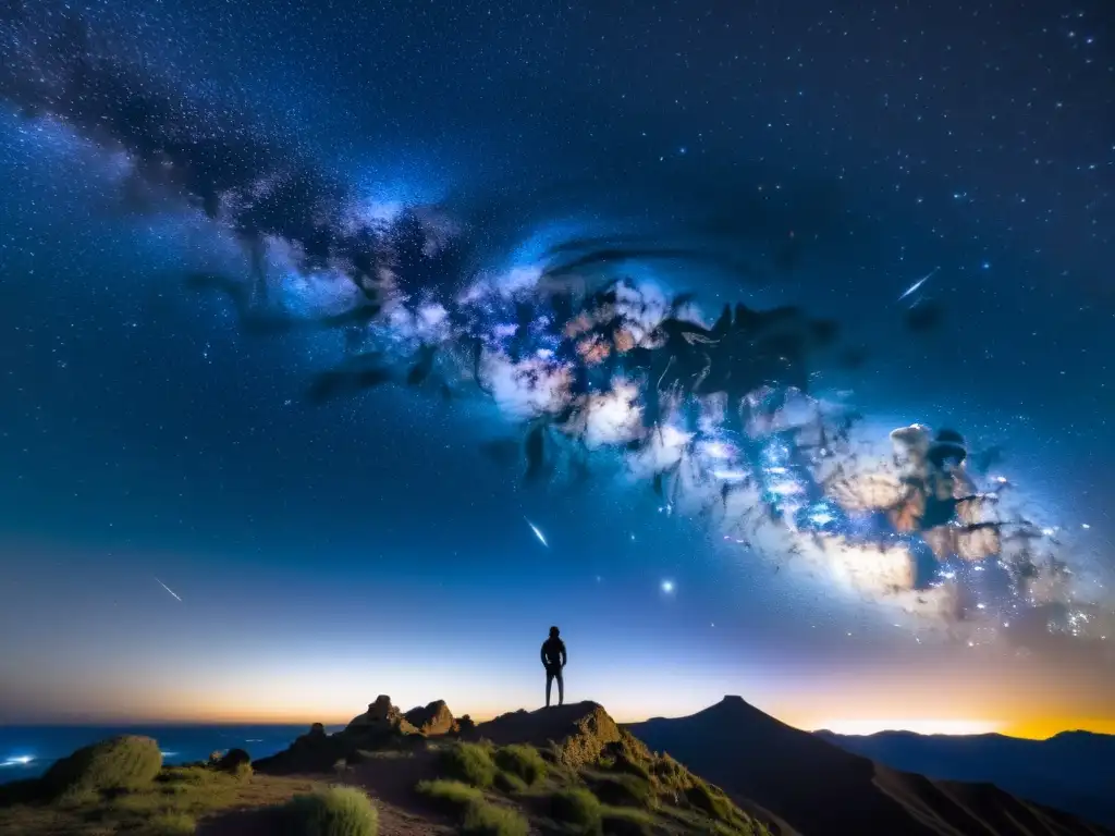 Espléndida constelación de Cefeo en la noche estrellada, conectada al mito de Perseo y Andromeda