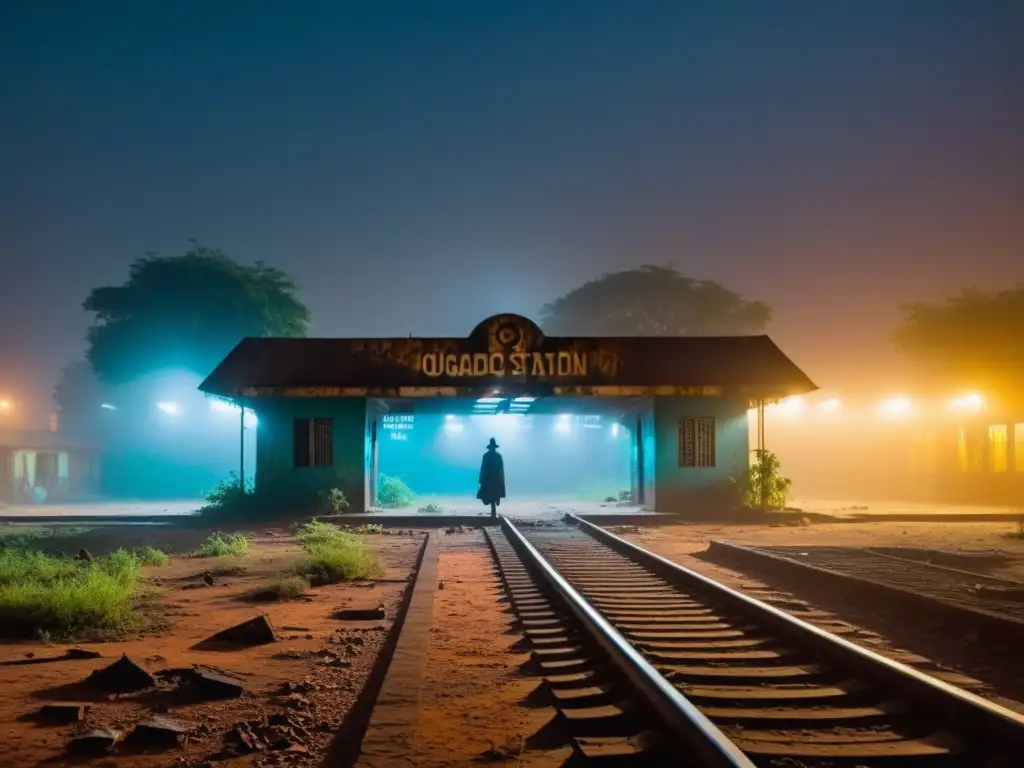 Una estación de tren abandonada en Ouagadougou, iluminada por la luna
