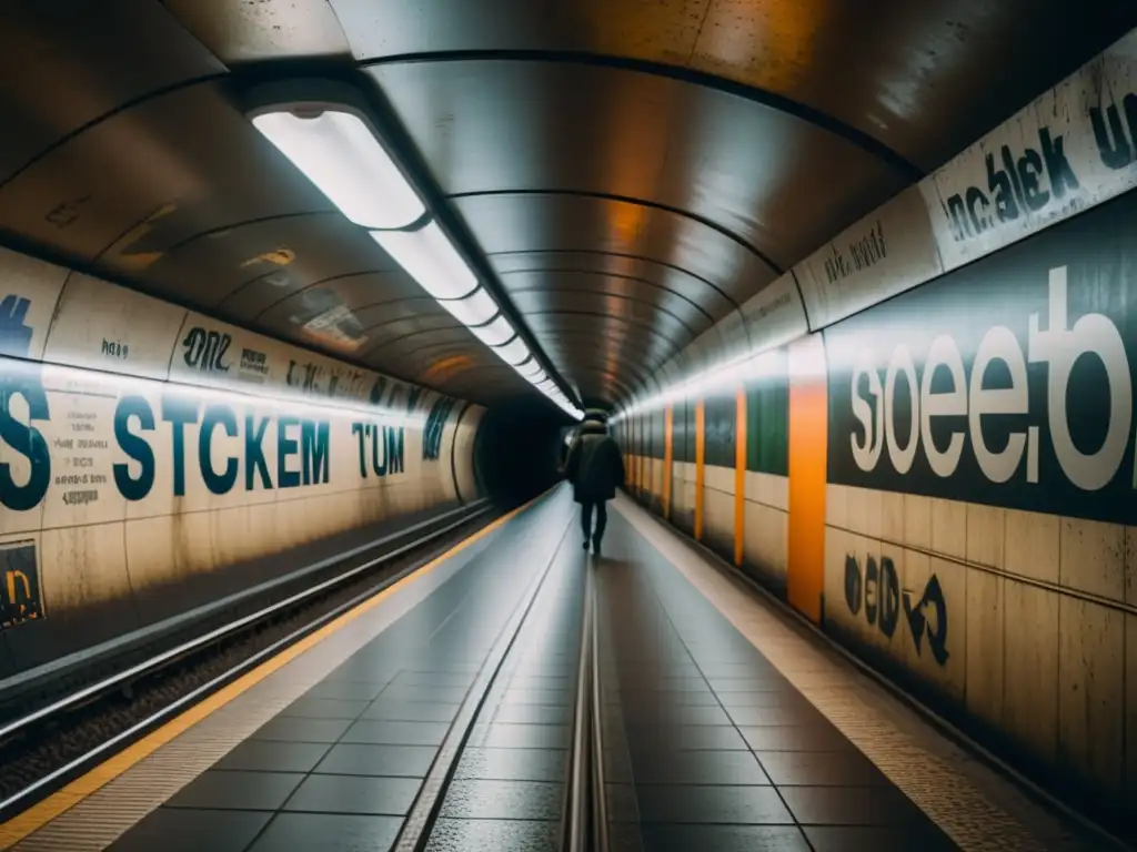 Fantasma en el oscuro túnel del metro de Estocolmo, con atmósfera sobrenatural y apariciones contemporáneas