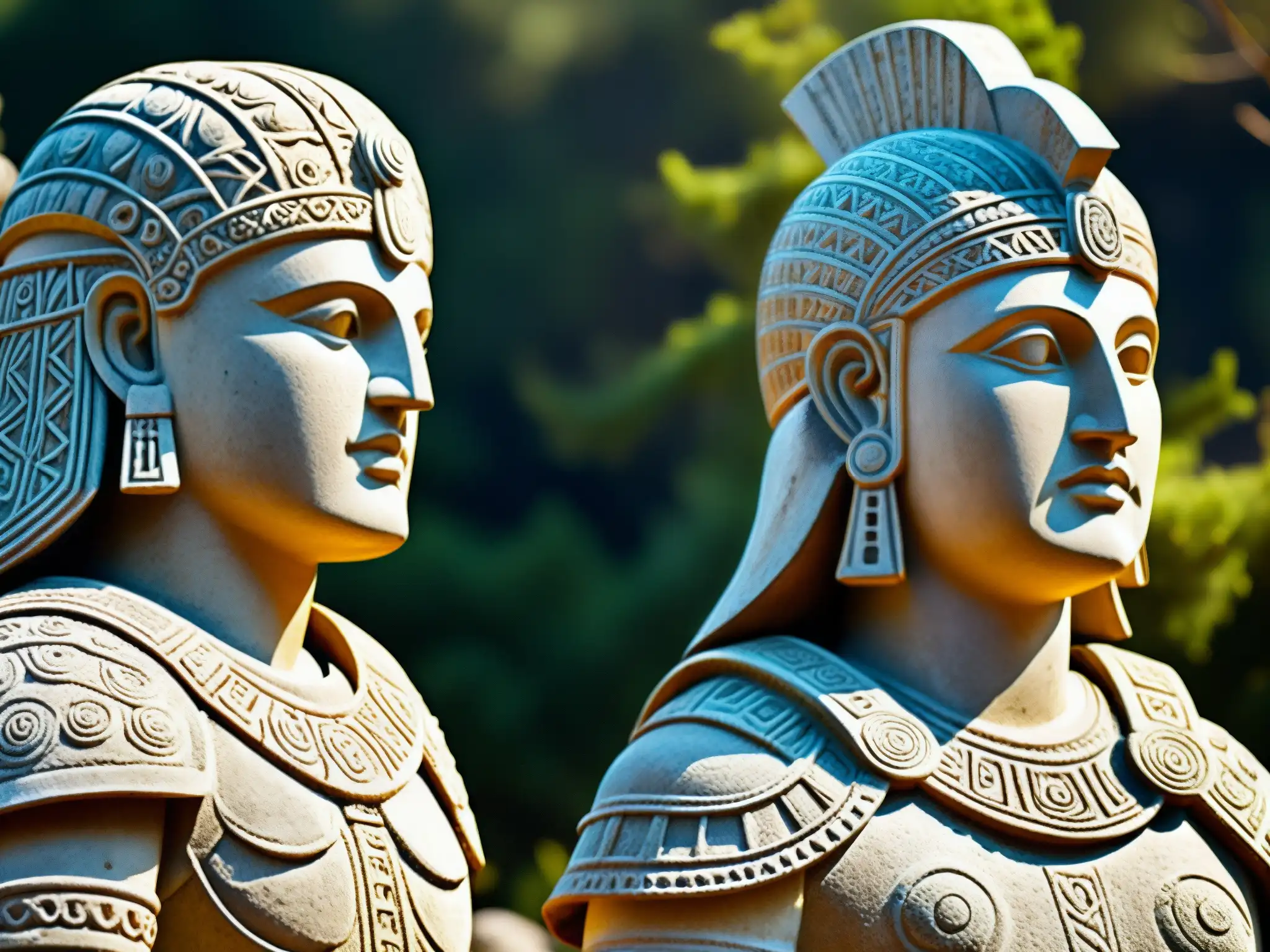 Los Guardianes petrificados de Tula emergen, con detalles esculpidos en piedra y el paso del tiempo