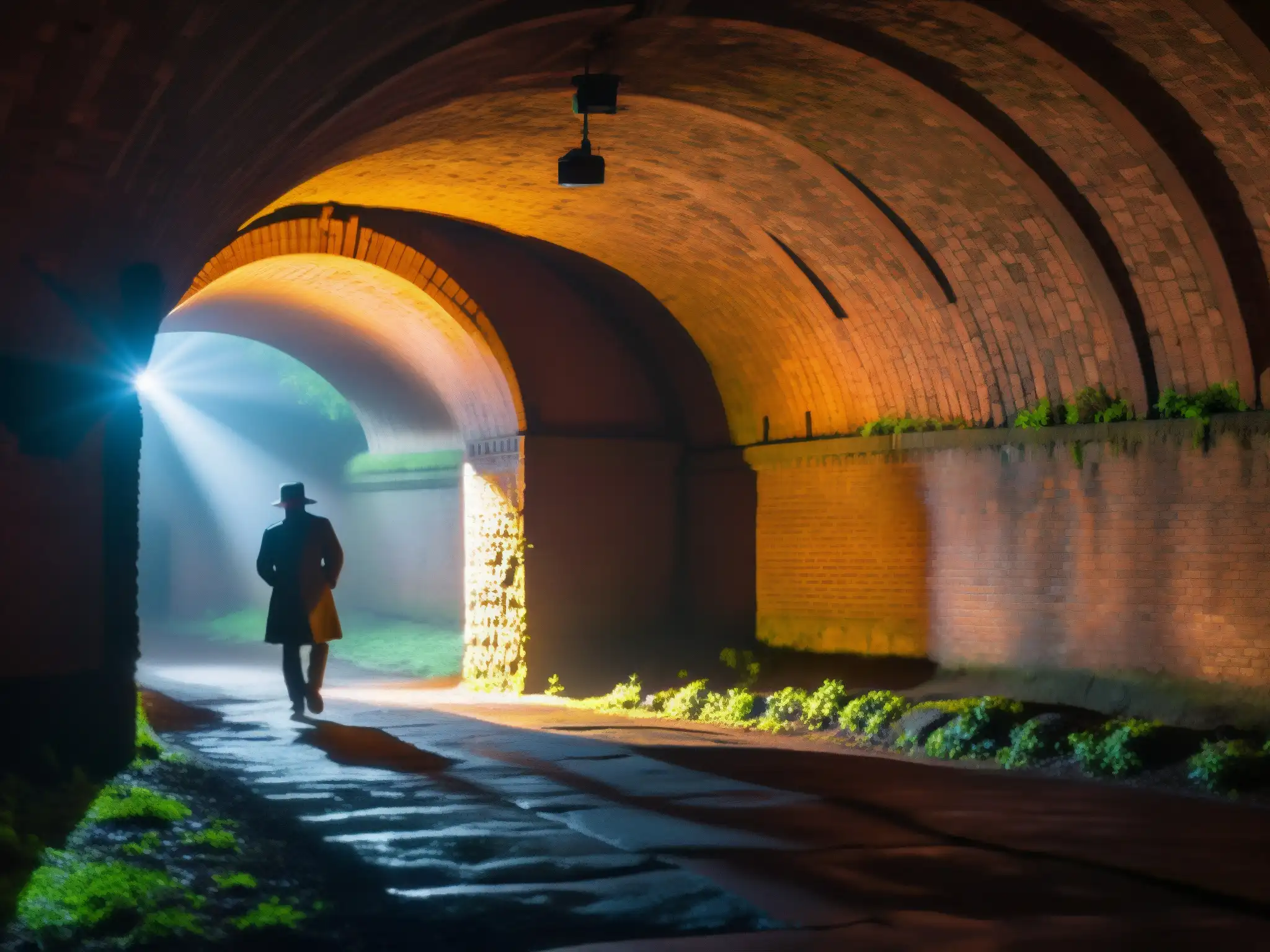 Explorando la historia oculta de los túneles en Portland, Oregon, con intrincada arquitectura de ladrillo y una atmósfera misteriosa
