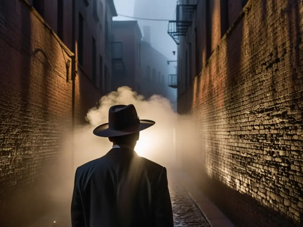 Hombre del Sombrero en la neblina de la leyenda urbana, misterioso y enigmático
