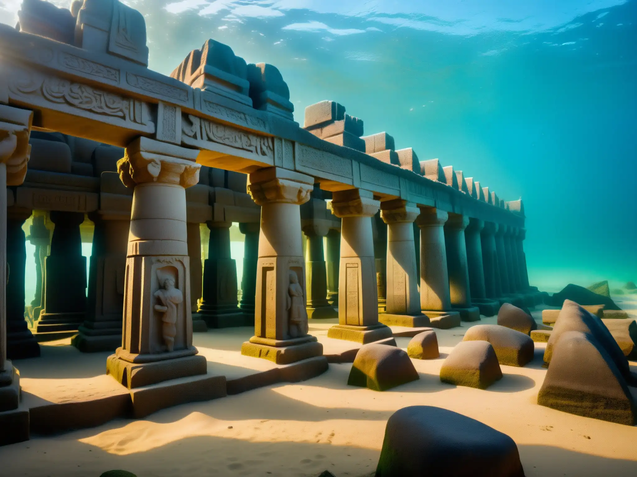 Imagen impactante de los templos hundidos de Mahabalipuram, revelando la grandeza de una civilización perdida