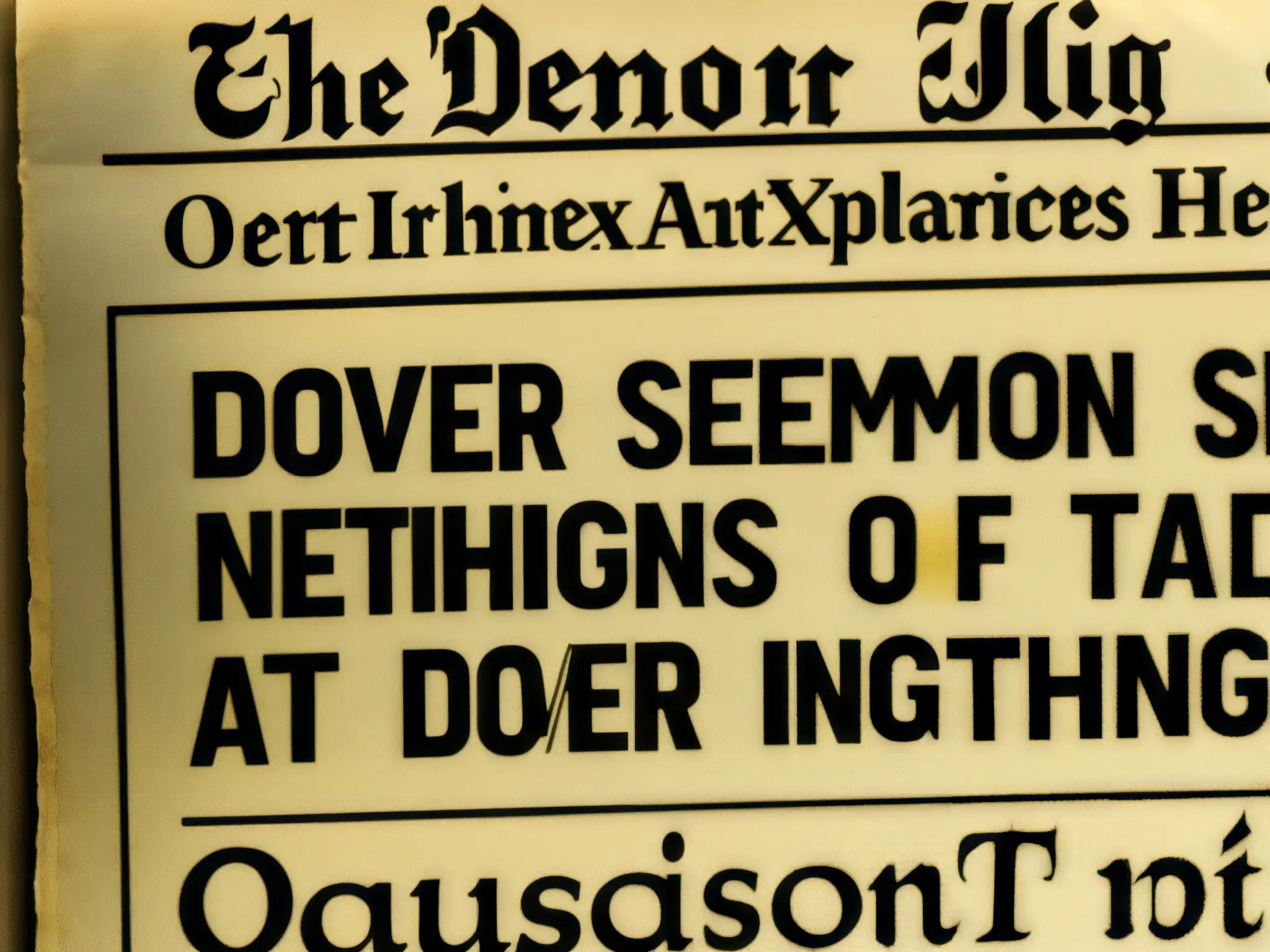 Una imagen de recorte de periódico vintage sobre el avistamiento del Dover Demon en los años 70