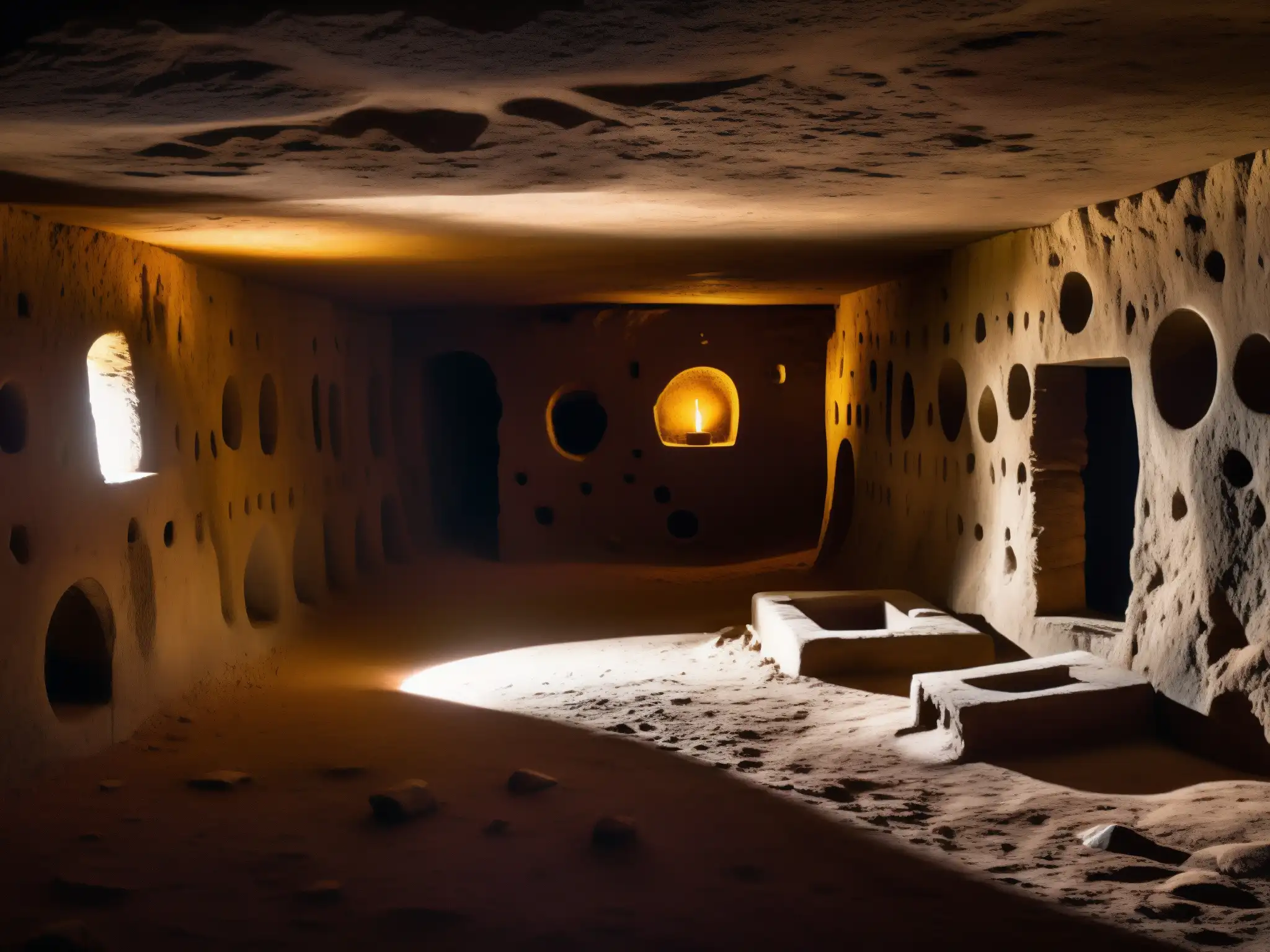 Imponente cámara subterránea en Durango, con símbolos y artefactos rituales