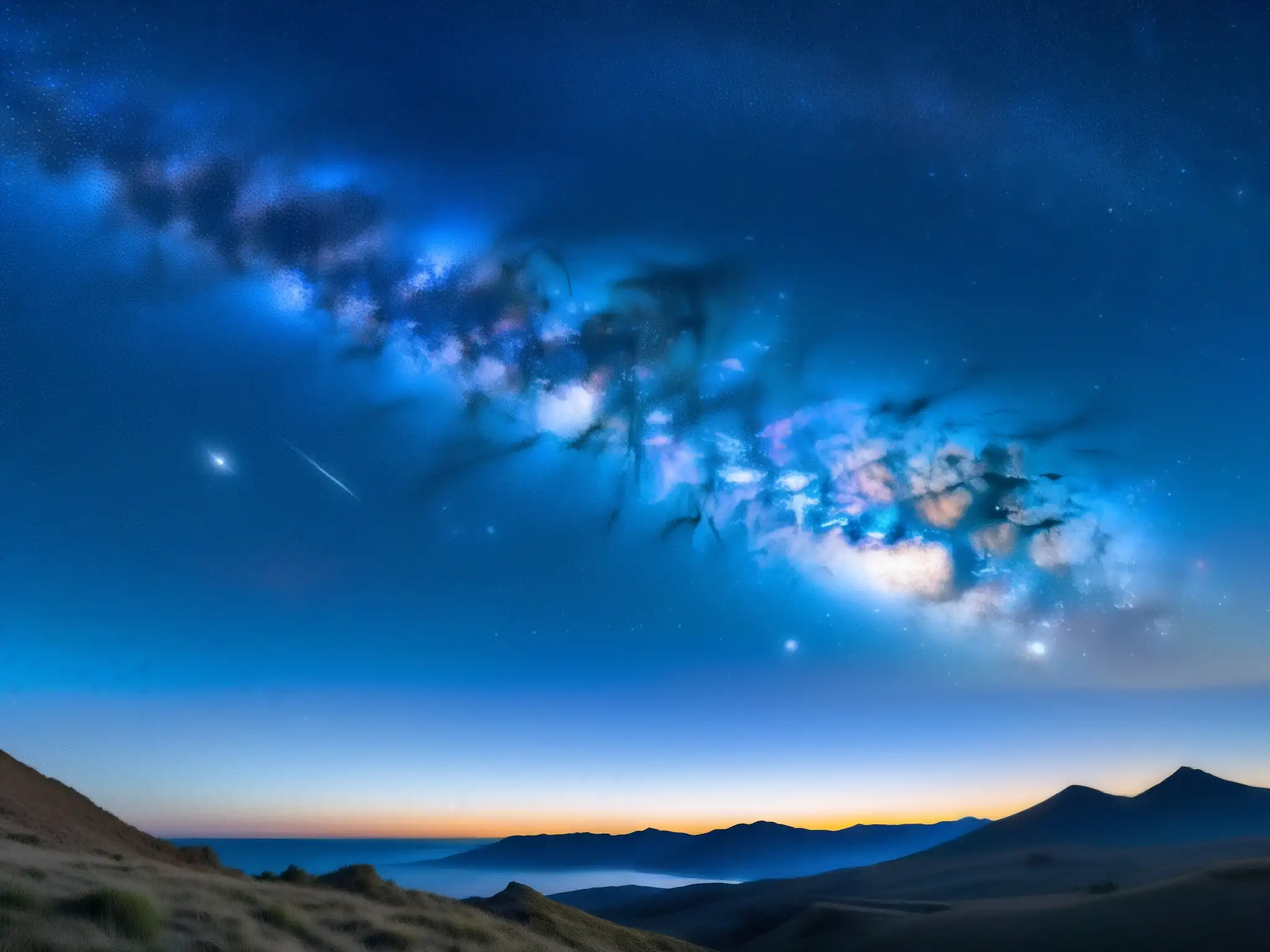 Una impresionante fotografía de alta resolución del cielo nocturno, con la constelación de Cefeo, Perseo y Andrómeda detallada