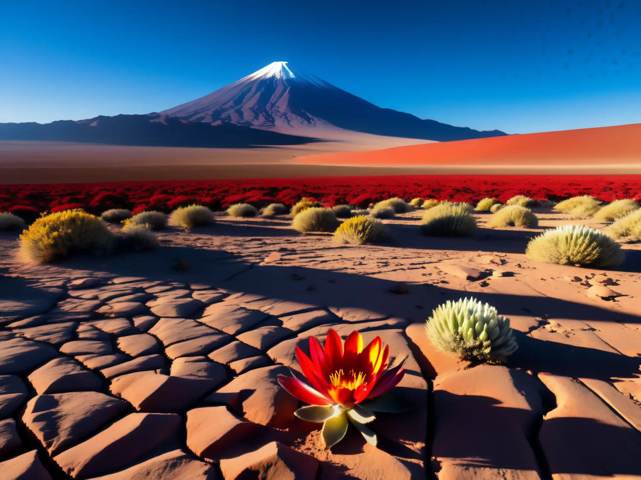 Una leyenda de resistencia: la flor de Añañuca florece en el implacable desierto de Atacama, destacando su belleza en un paisaje árido