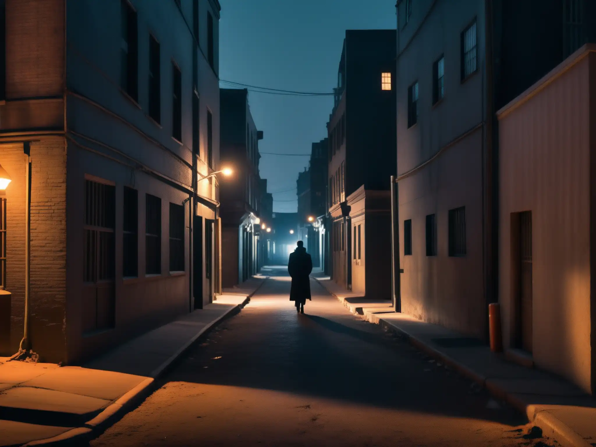 La misteriosa presencia de TekeTeke se percibe en la oscura y desolada calle de la ciudad por la noche