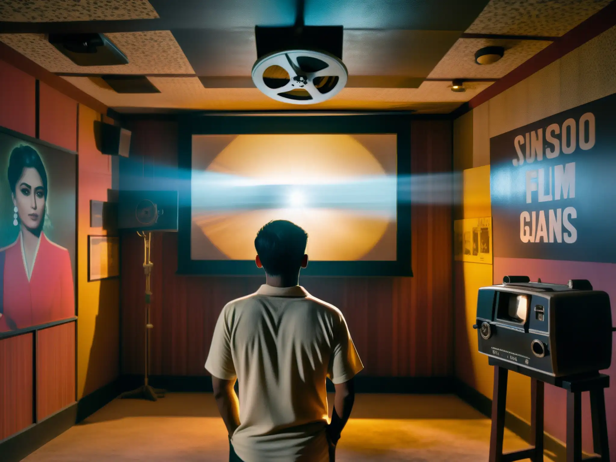 En la misteriosa sala de proyección de un antiguo cine de Bollywood, se vislumbra la presencia del fantasma del operador