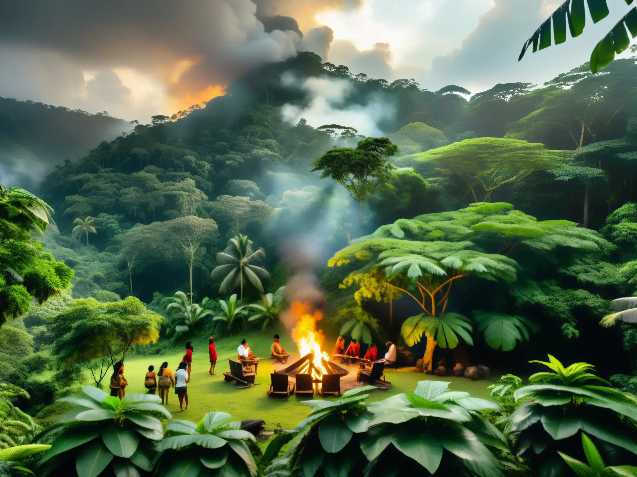 Un misterioso bosque tropical colombiano donde la Tunda y el folclore se entrelazan en historias ancestrales alrededor del fuego