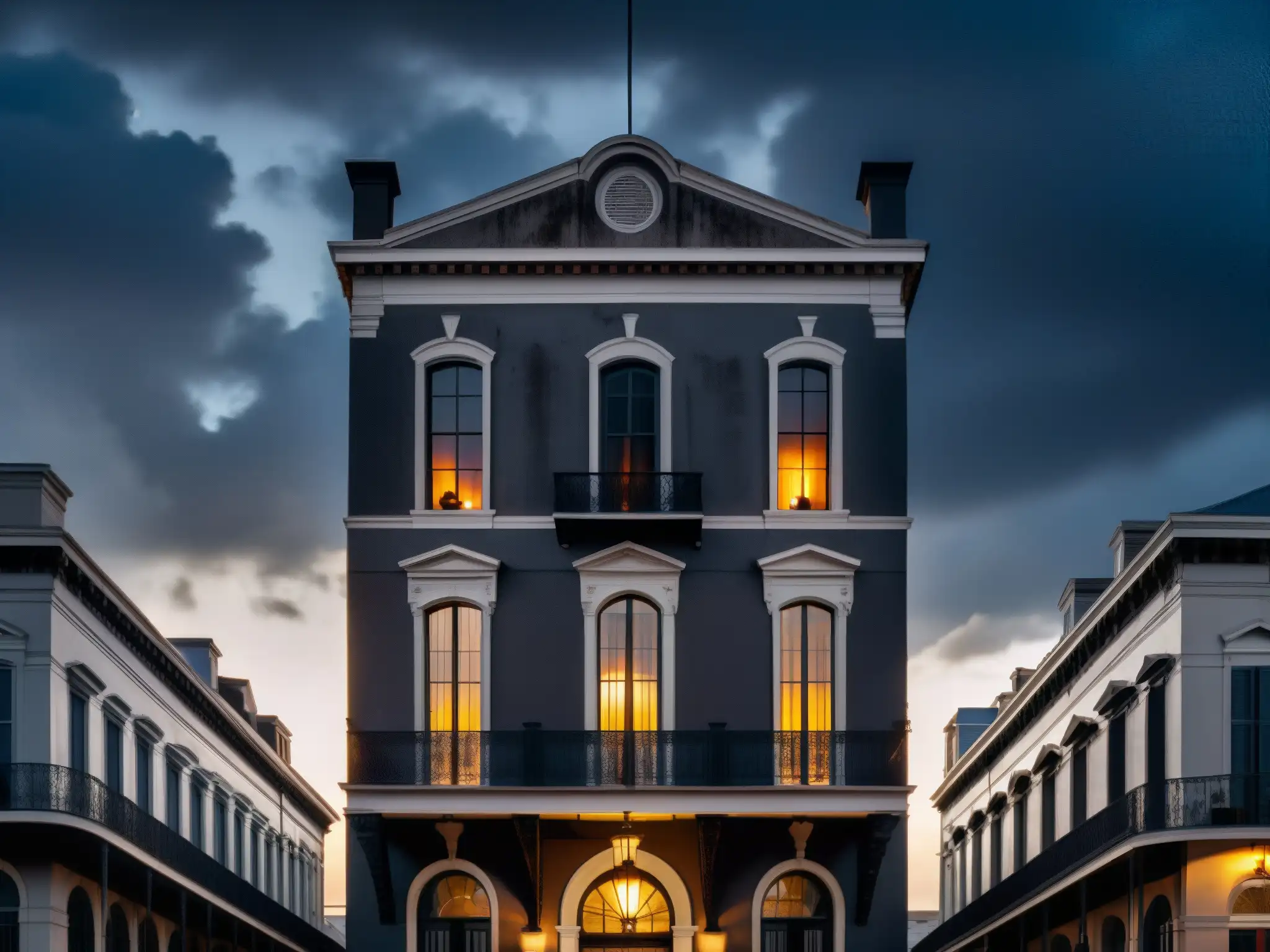 La Mansión LaLaurie: mitos y leyendas - Imponente mansión gótica en Nueva Orleans, con detalles lúgubres y atmósfera inquietante