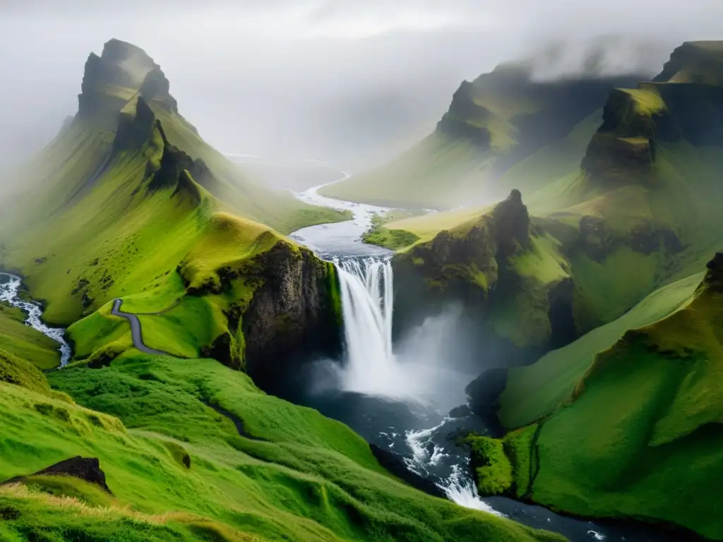 Mujer de la Montaña Islandesa contempla la majestuosidad de la naturaleza en un paisaje de ensueño