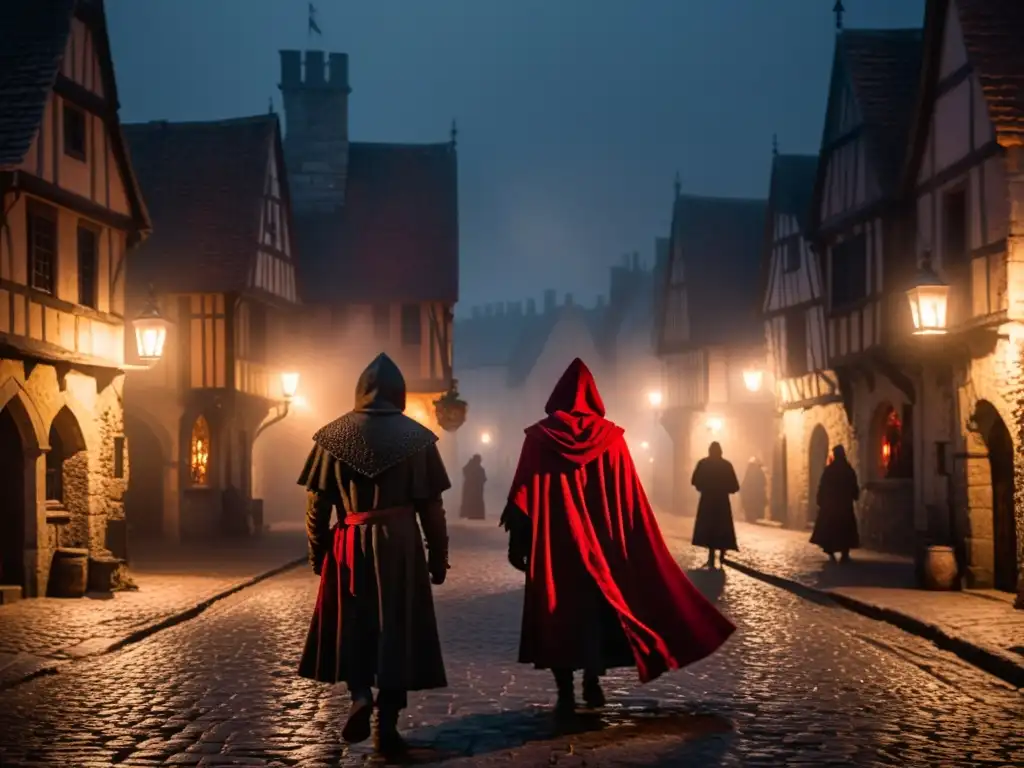 En la oscura noche medieval, una figura misteriosa se destaca entre supersticiones y leyendas urbanas Edad Media