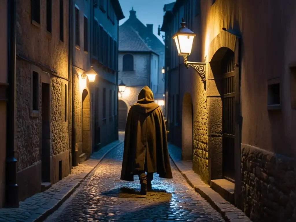En un oscuro callejón de una antigua ciudad europea, el misterio del Hombre del Saco se cierne en las sombras