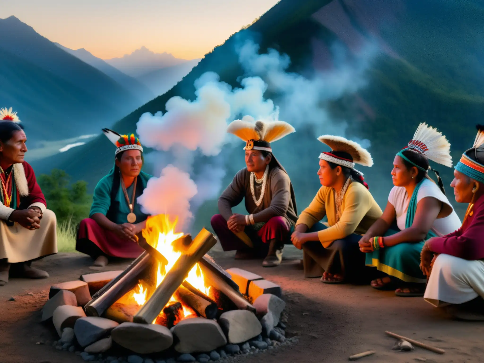 Rituales y sacrificios ocultos en Durango: Comunidad indígena en la montaña realiza ceremonia tradicional al atardecer