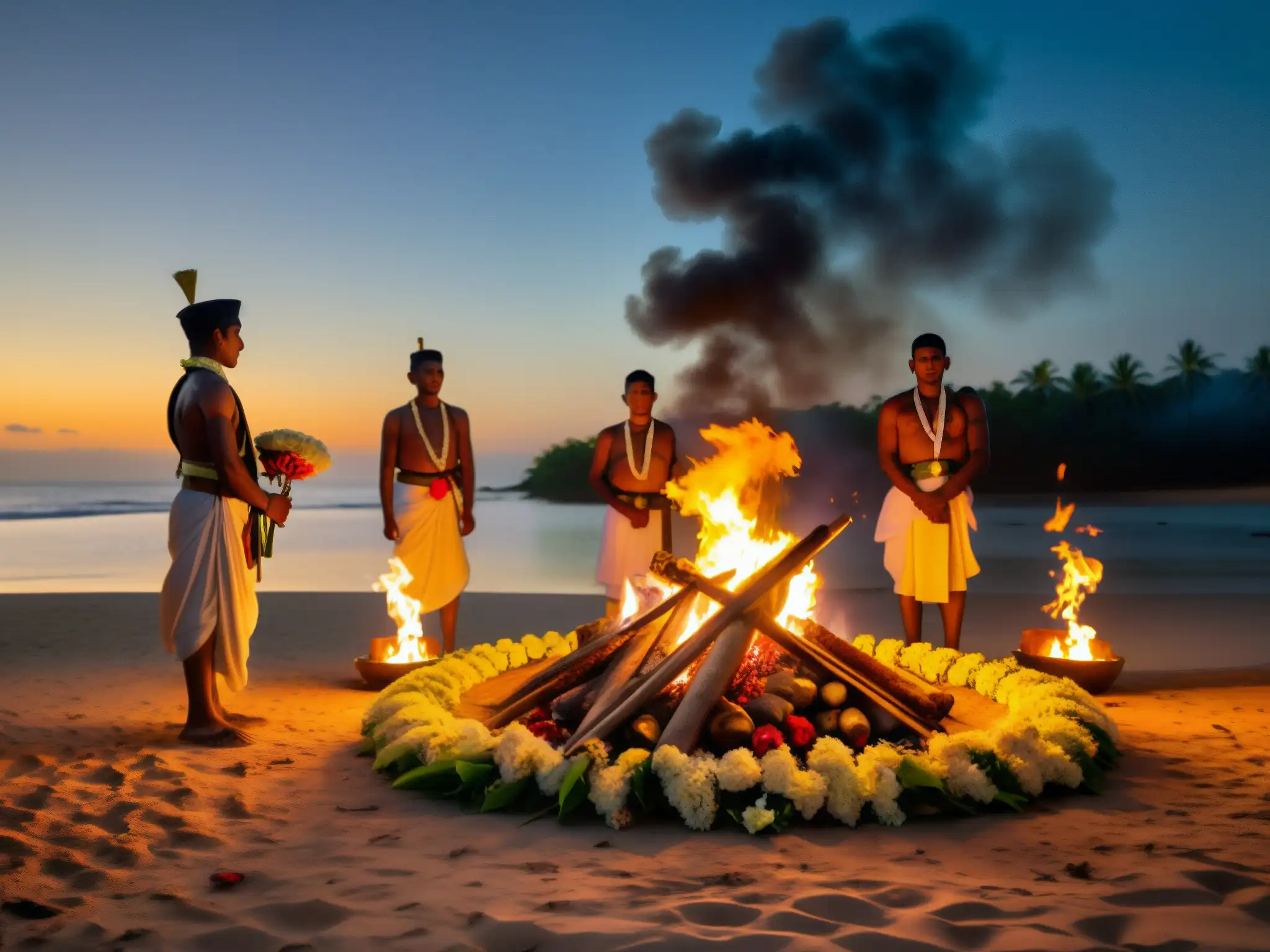 Soldados de Sri Lanka honrando a los espíritus de la guerra en una ceremonia ancestral en la jungla mistica