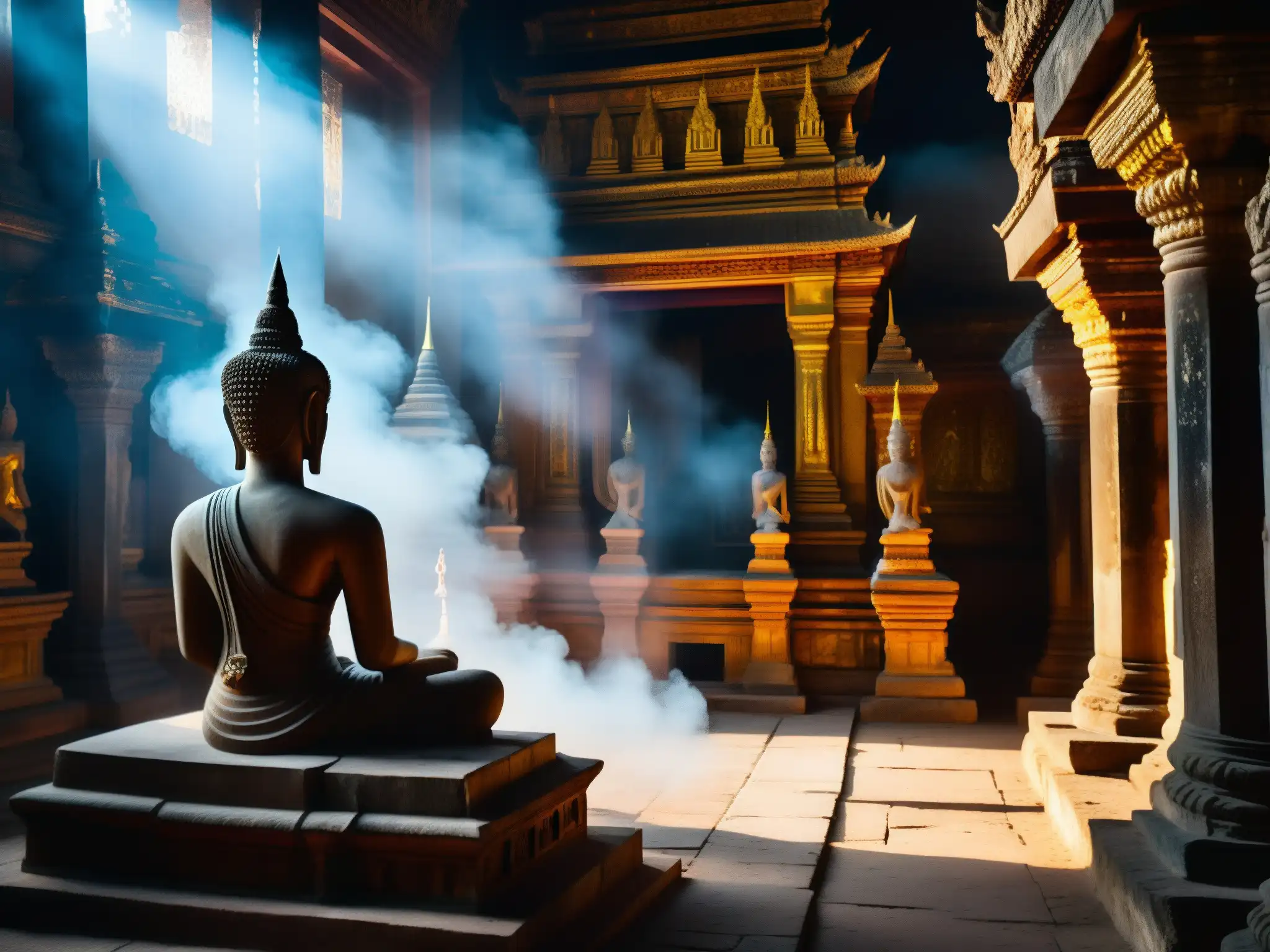 Templo misterioso en Myanmar con fantasmas hambrientos en culto
