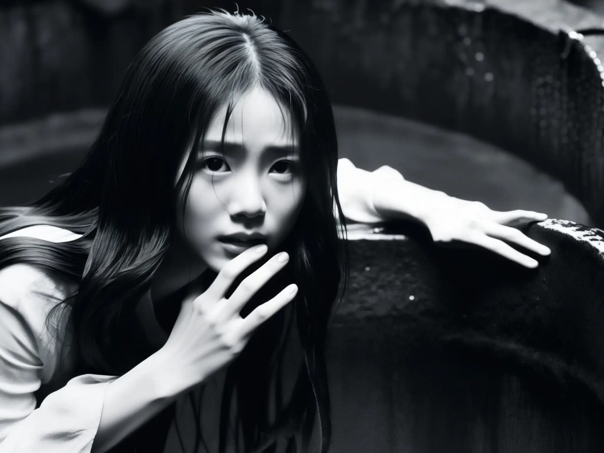 La terrorífica Sadako emerge de un pozo oscuro en una escena icónica de 'The Ring'