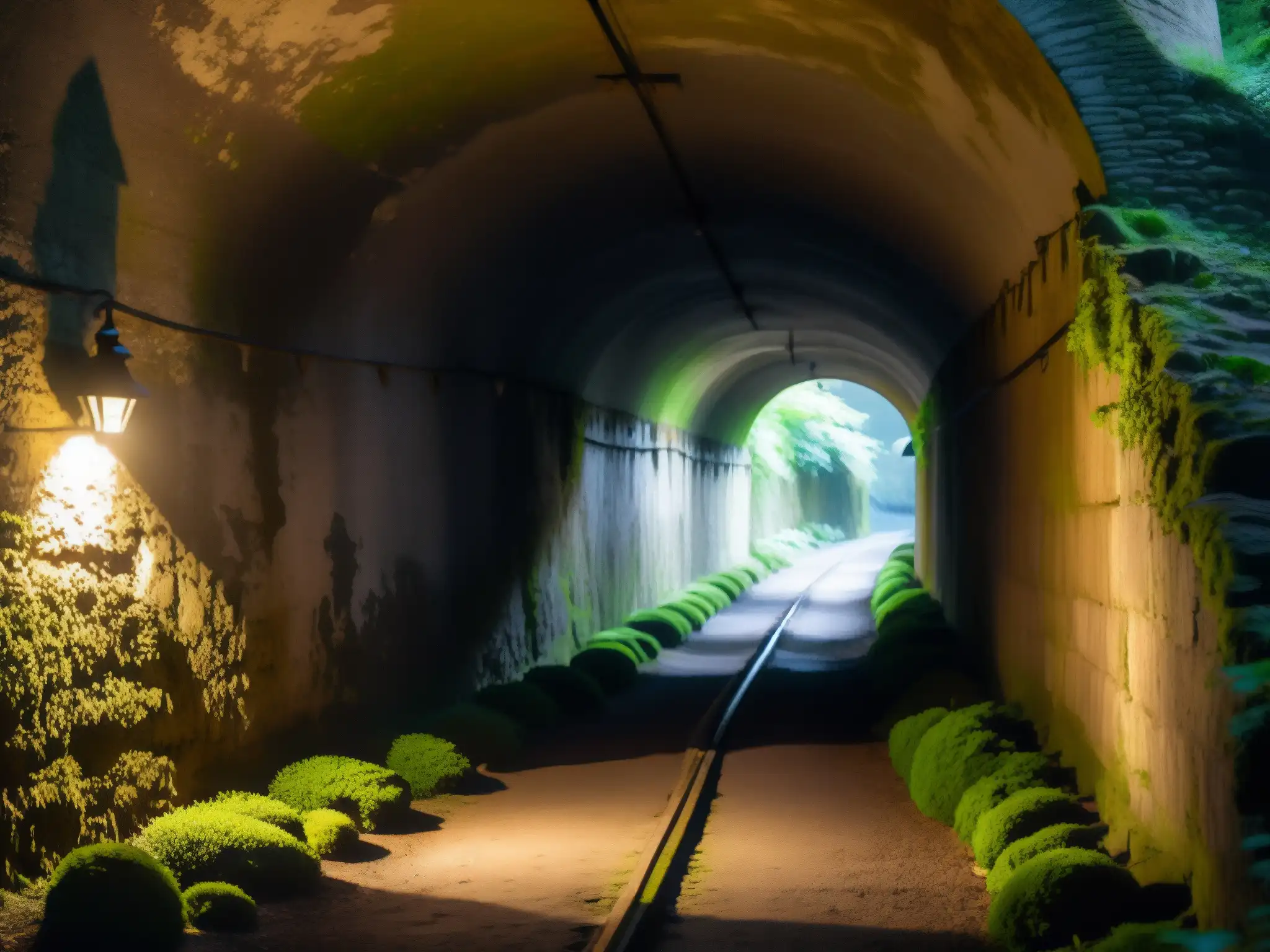 Un túnel Kiyotaki con apariciones en la penumbra, evocando destinos fatídicos y misteriosos