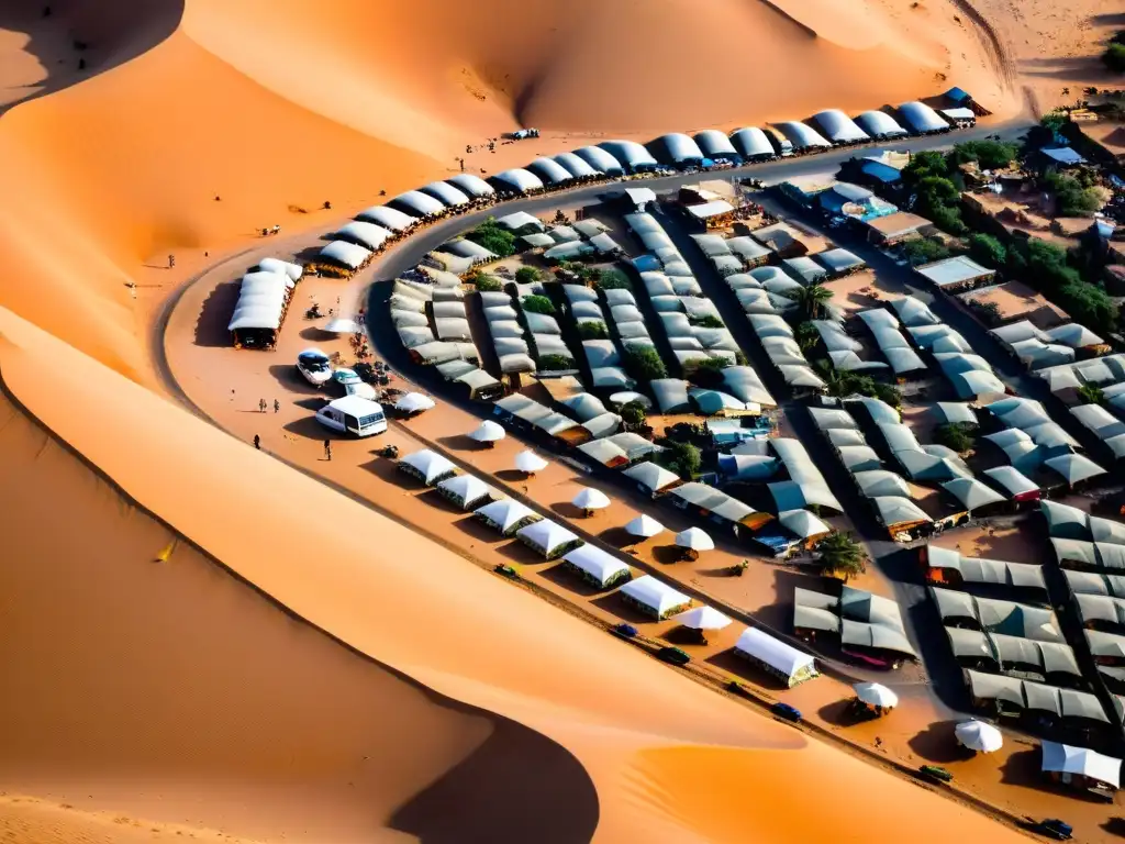 Vibrantes calles de ciudad sahariana con misterios urbanos Sahara Occidental y bulliciosa actividad entre dunas y desierto