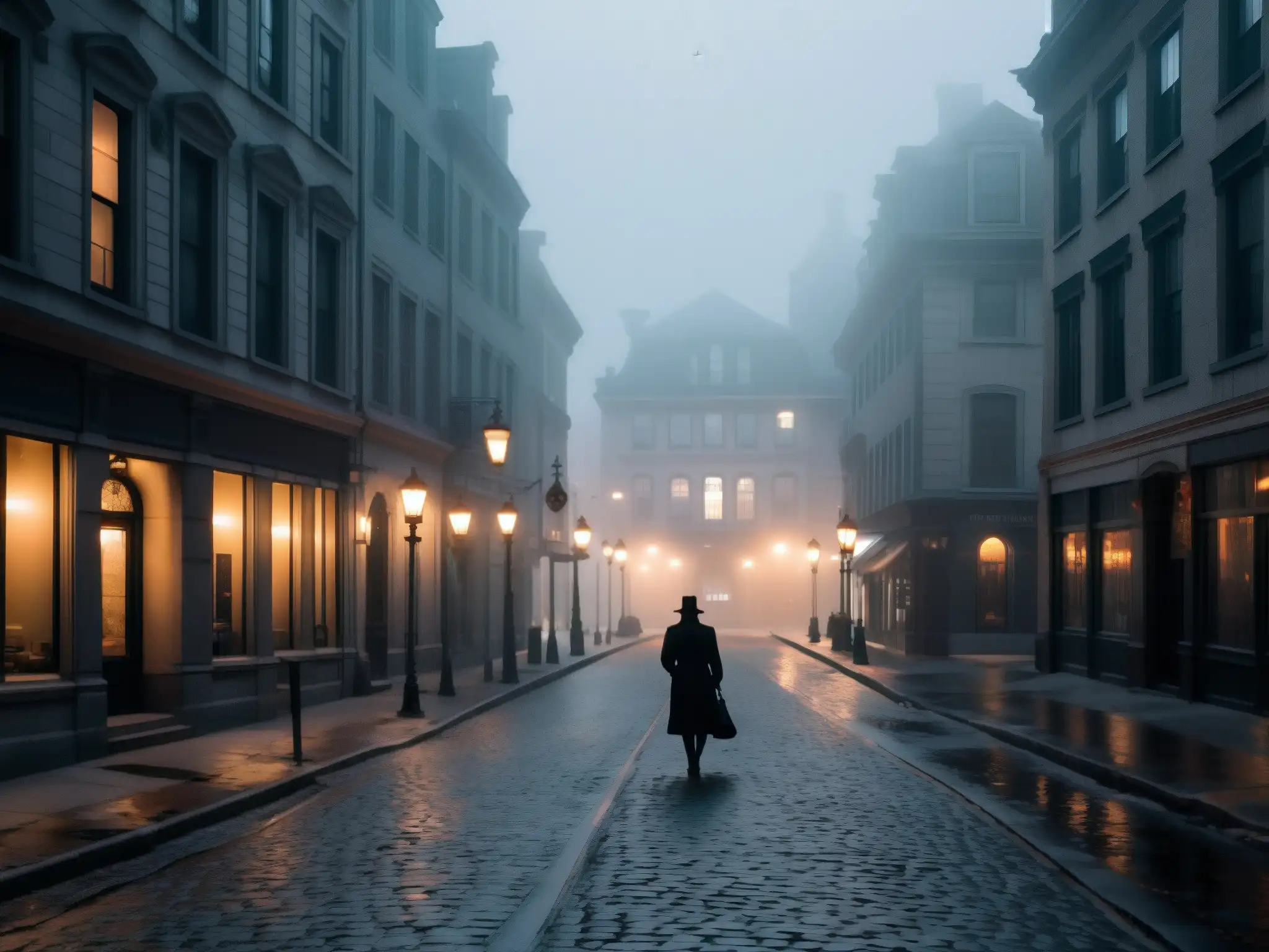 Un viejo vampiro pasea por la tenebrosa Rue SainteCatherine en Montreal, envuelto en una atmósfera misteriosa y sobrenatural