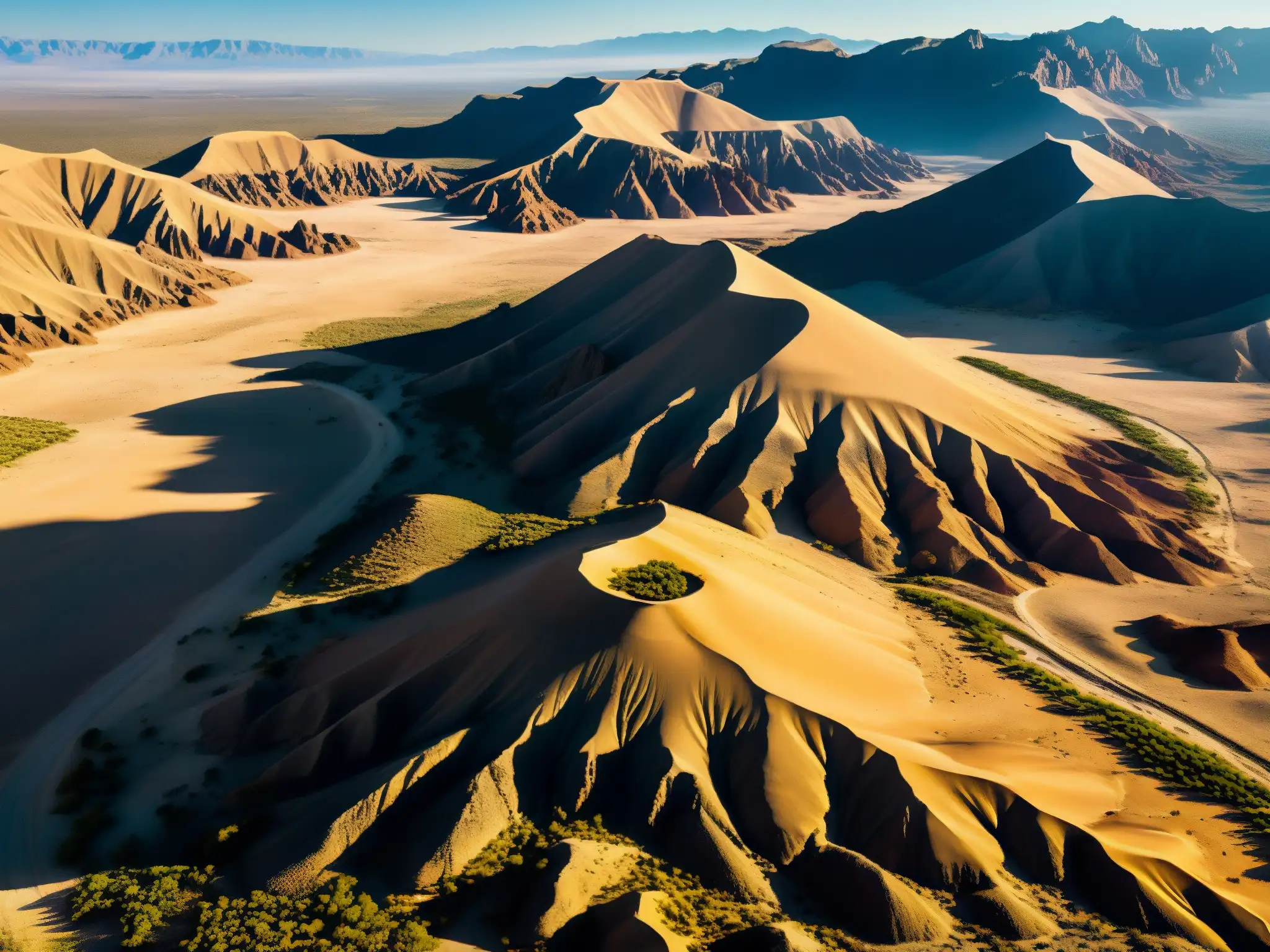 Vista aérea impresionante de la misteriosa Zona del Silencio en el desierto del norte de México, revelando su paisaje único y enigmático